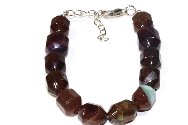 Unique Mixed Brown Quartz Chunk Yoga Bracelet