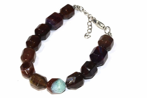 Unique Mixed Brown Quartz Chunk Yoga Bracelet