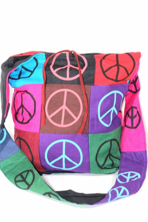 Pop Art Peace Patchwork Jhola Sling Bag