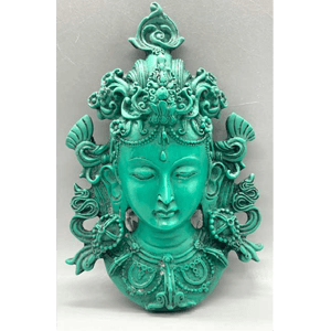 Tara Mask turquoise 8 - Statues & Figurines