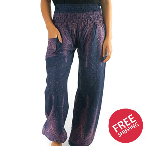 Blue PEACOCK Women Boho & Hippie Harem Pants