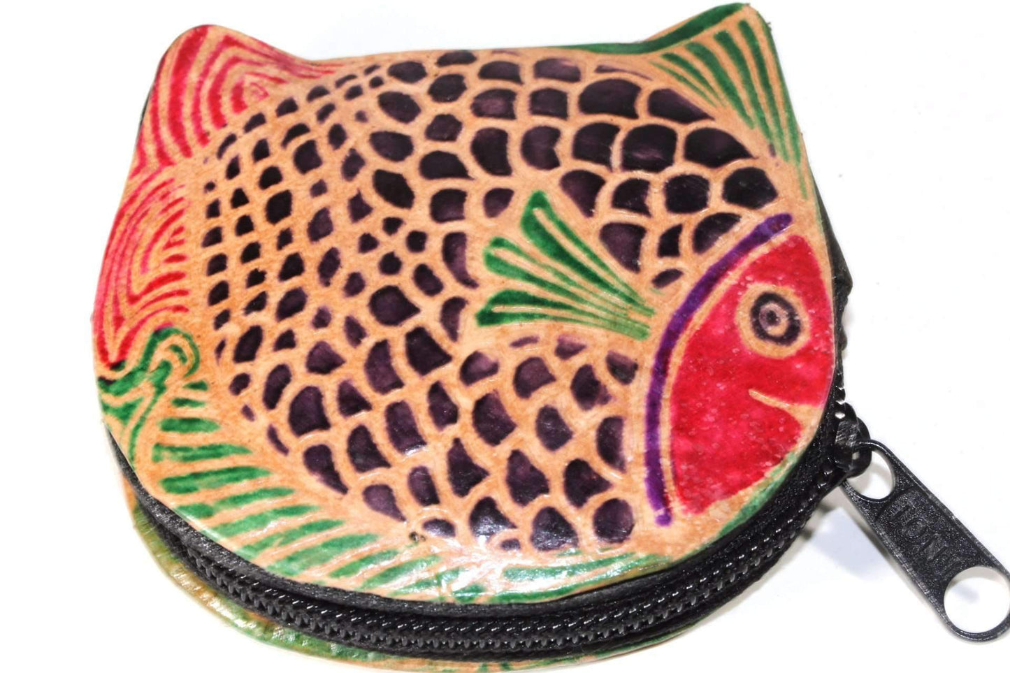 Colorful Fishies Coin Leather Purse