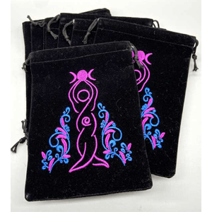 Goddess Black velveteen bag (set of 10) 5"x 7"