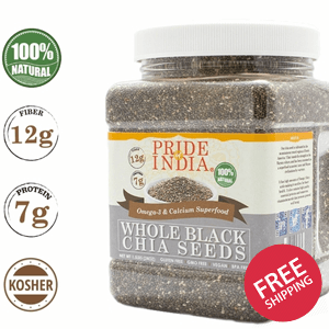 Whole Black Chia Seeds - Omega-3 & Calcium Superfood Jar