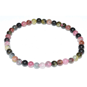 Multicolor Tourmaline bracelet 5-7mm - Bracelets & Anklets