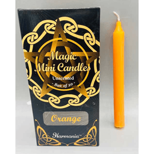 Orange chime candle 1/2" dia, 5" long 20 pack