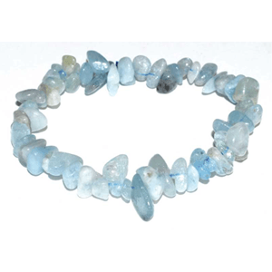 Aquamarine chip bracelet