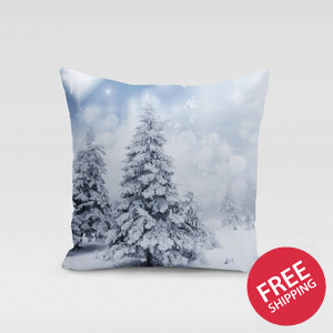 Snow Landscape Pillow Cover