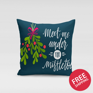 Under the Mistletoe Pillow Cover