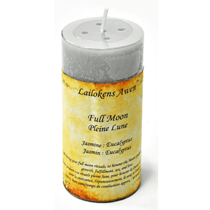 Full Moon scented Lailokens Awen candle 4"