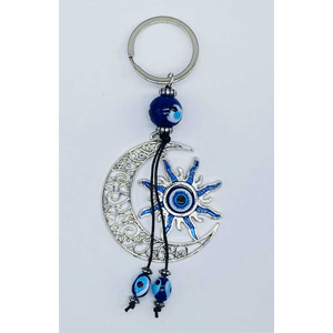 Sun & Moon Evil Eye Keychain