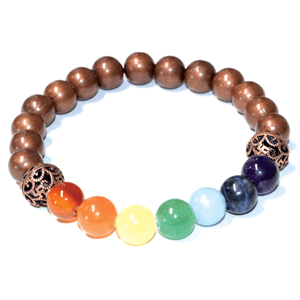 7 Chakra Copper beads Bracelet 8mm