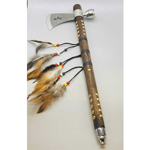 Prayer Pipe (tomahawk & feather) 19" Cannot ship to MA or CA
