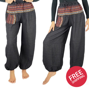 Cotton Women Tribal Boho & Hippie Harem Pants