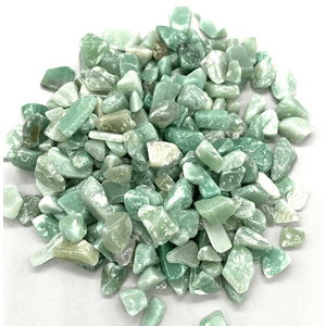 Aventurine, Green tumbled chips 8-12mm 1 lb