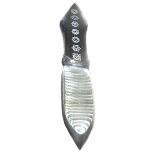 Selenite Chakra athame 10"