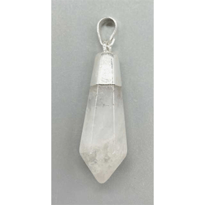 Quartz diamond like shape pendant