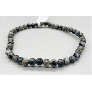 Labradorite, Black bracelet 4mm