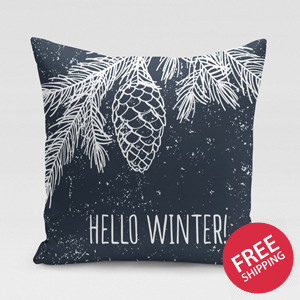 Hello Winter Pillow Cover