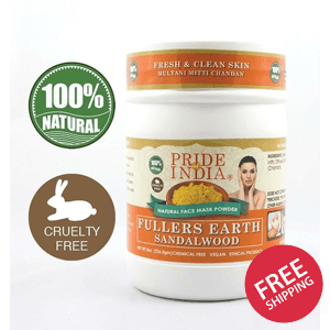 Fuller's Earth Deep Cleansing Clay Powder w/ Sandalwood, Half Pound