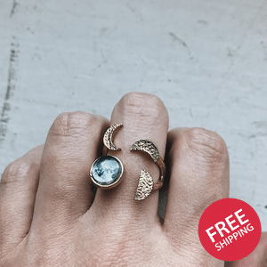 Moon Phase Sculpture Ring