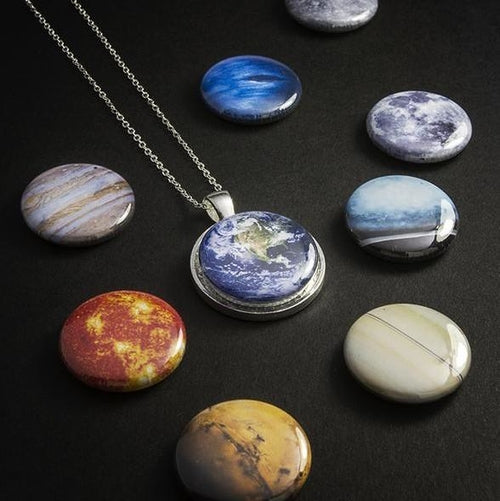 Interchangeable Solar System Necklace - Silver Tone / No /
