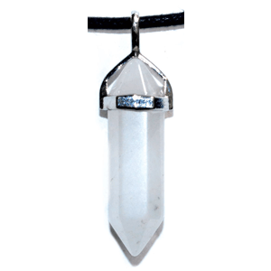 Respect (rock crystal) double terminated pendant
