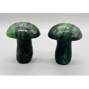 Mushroom Ruby Zoisite (set of 2) 1 3/4"