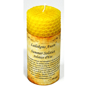 Summer Solstice Lailokens Awen candle 4"