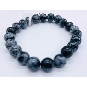 Snowflake Obsidian bracelet 8mm