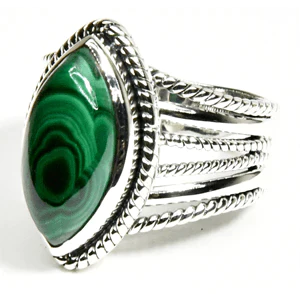 Malachite Ring size 10