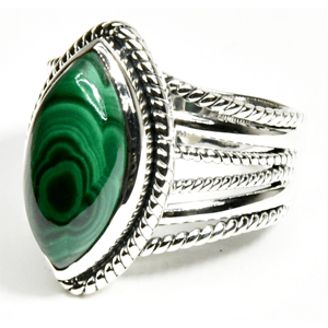 Malachite Ring size 10