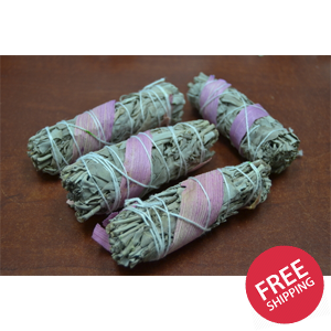 White Sage + Pink Corn Bundle Smudge 4 Pcs