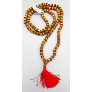 Rudraksha w/ Golden Cap Japa Mala Prayer Beads