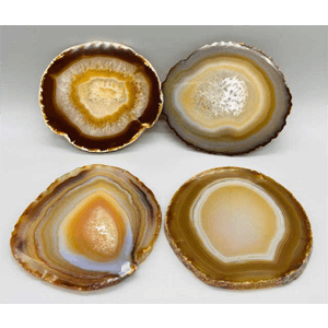 Set of 4 Agate altar tiles