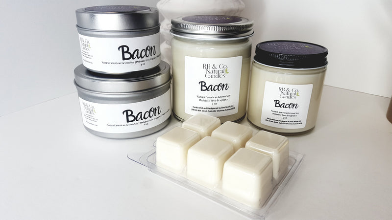 Bacon Scented Natural Soy Candle or Wax Melt | Hand-Poured and Hand-crafted