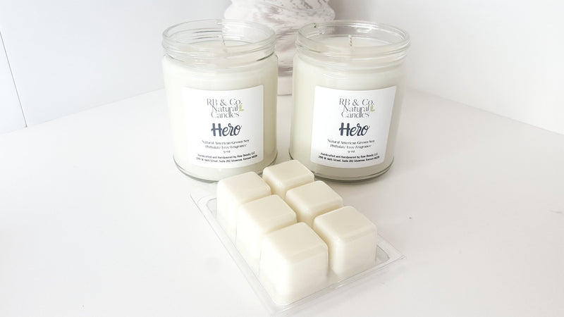 Hero | Natural Soy Candle or Wax Melt | Hand-Poured and Hand-crafted