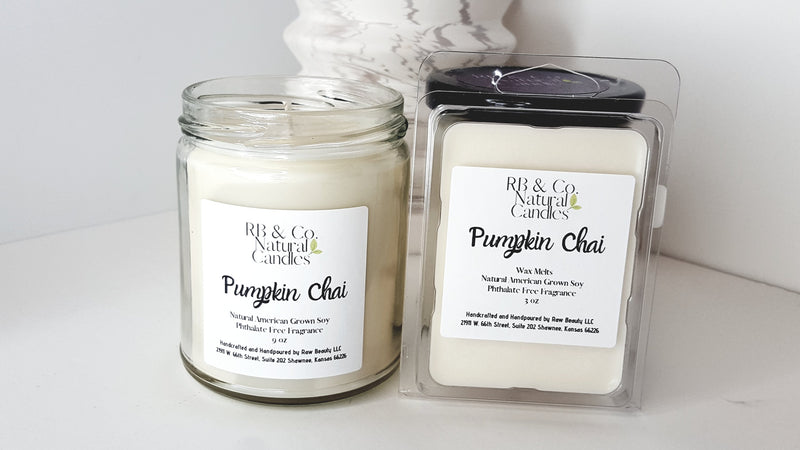 Pumpkin Chai | Natural Soy Candle or Wax Melt | Hand-Poured and Hand-crafted