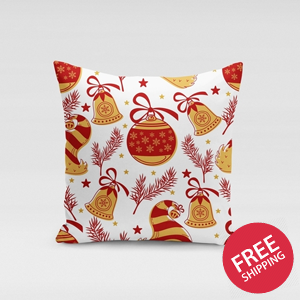 Ornaments and Bells Pillow Cover