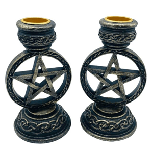 Pentagram taper holder (set of 2) 5 1/2"