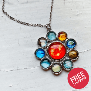 Solar System Halo Pendant