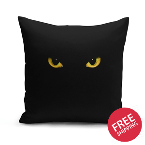 Black Cat Pillow Cover