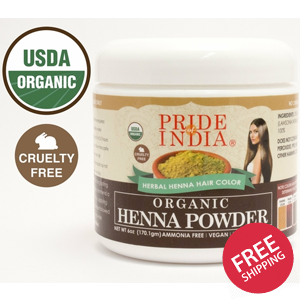 Organic Henna Hair Color Powder - 100% Natural, 6oz (170gm) Jar