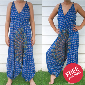 Blue Chakra Hippie Boho Jumpsuits