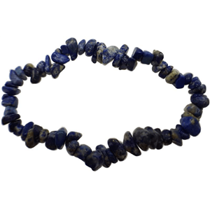 Lapis chip stretch bracelet