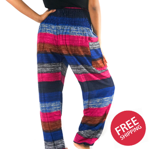 Striped Women Boho & Hippie Harem Pants