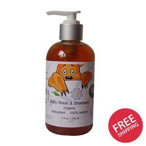 Organic Baby wash and shampoo for sensitive skin,