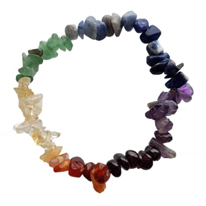 7 Chakra chip bracelet