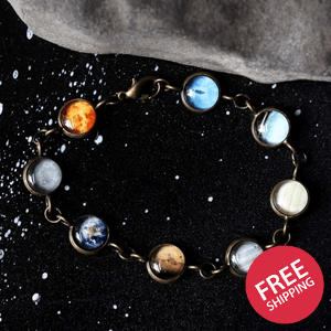 Solar System Galaxy Bracelet - Milky Way, Planets