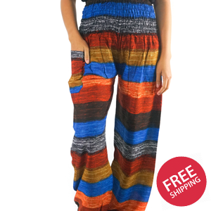 Striped Women Boho & Hippie Harem Pants